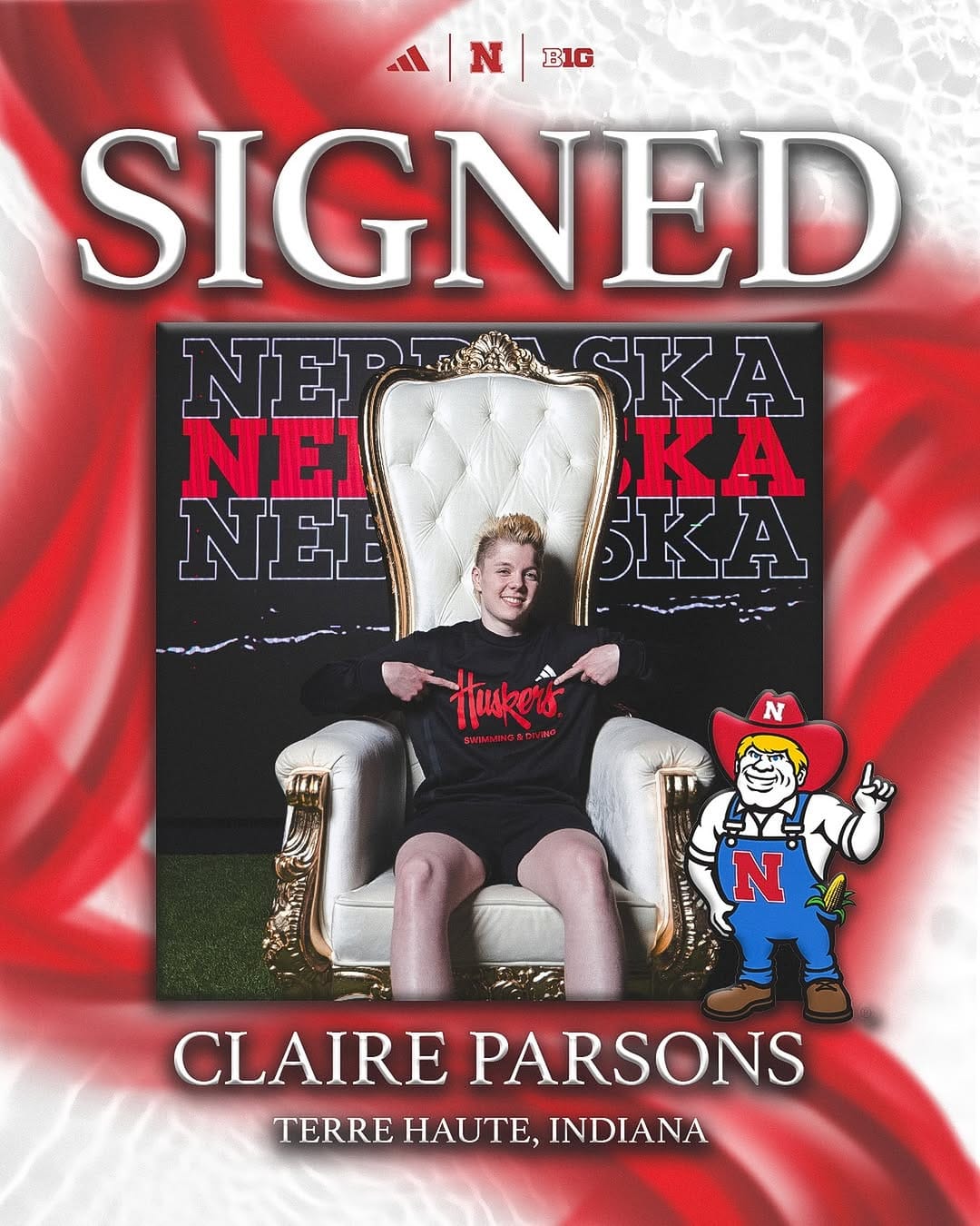Post 3 by Nebraska Swimming & Diving on Instagram (image)