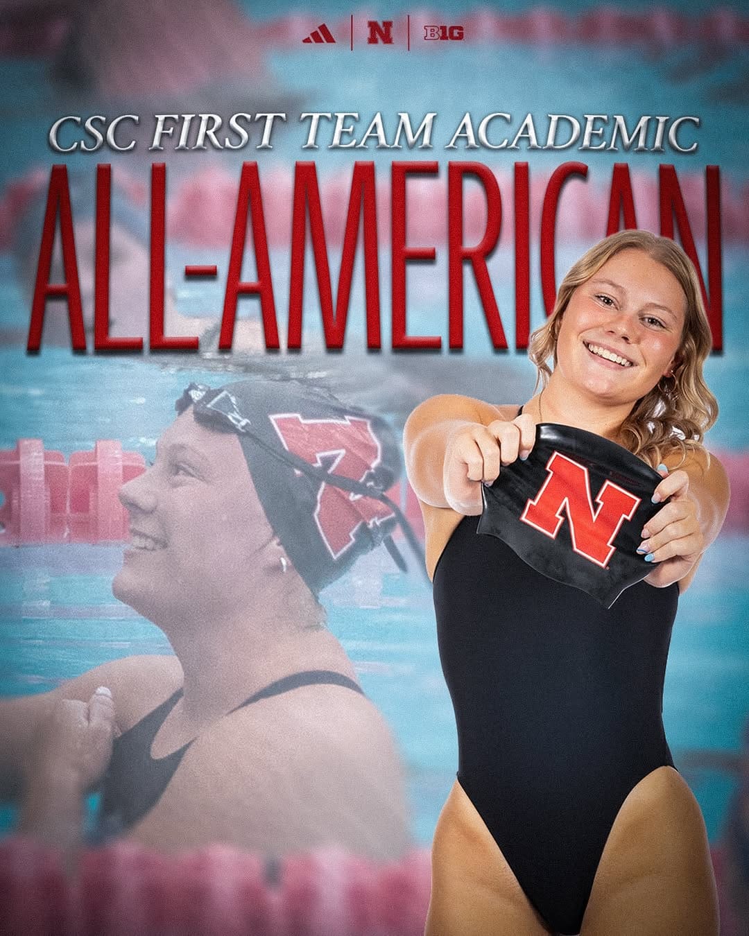 Post 5 by Nebraska Swimming & Diving on Instagram (image)
