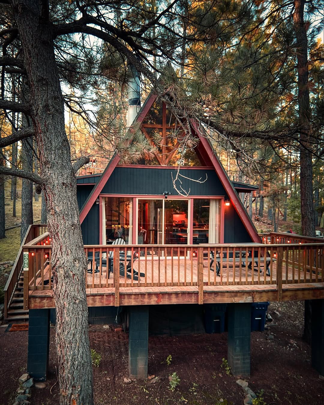 Post 7 by Munds Park, Arizona A Frame Cabin on Instagram (carousel)