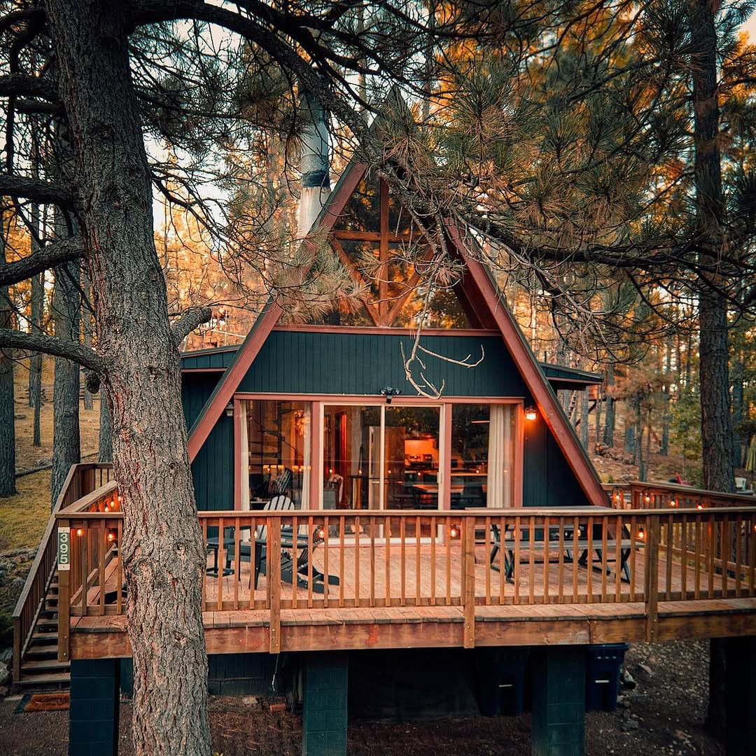 Post 9 by Munds Park, Arizona A Frame Cabin on Instagram (image)