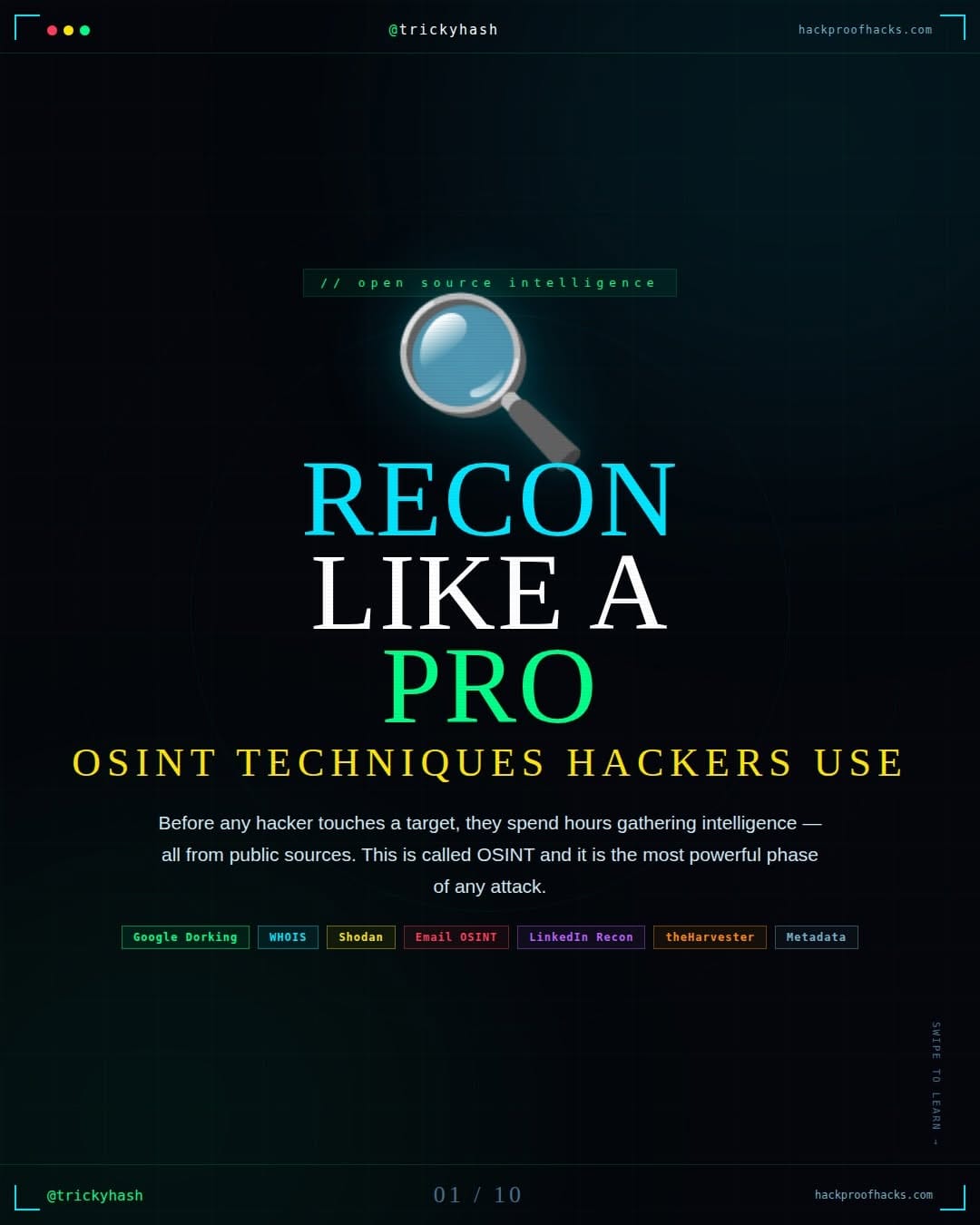 Post 3 by HackProof Hacks on Instagram (carousel)