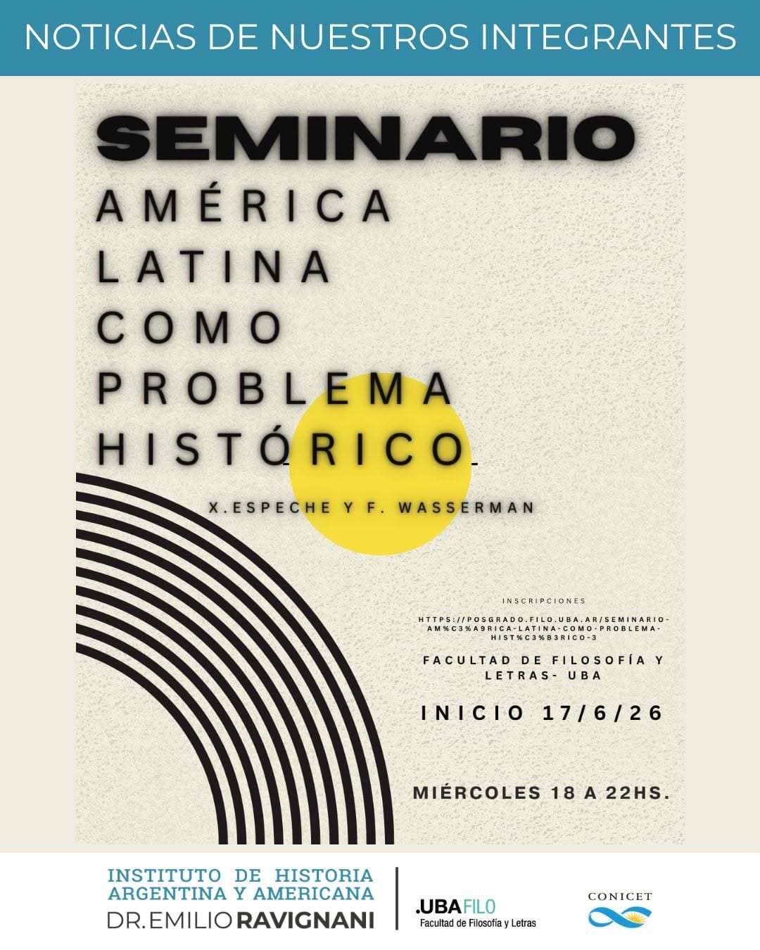 Post 1 by Instituto Ravignani on Instagram (image)