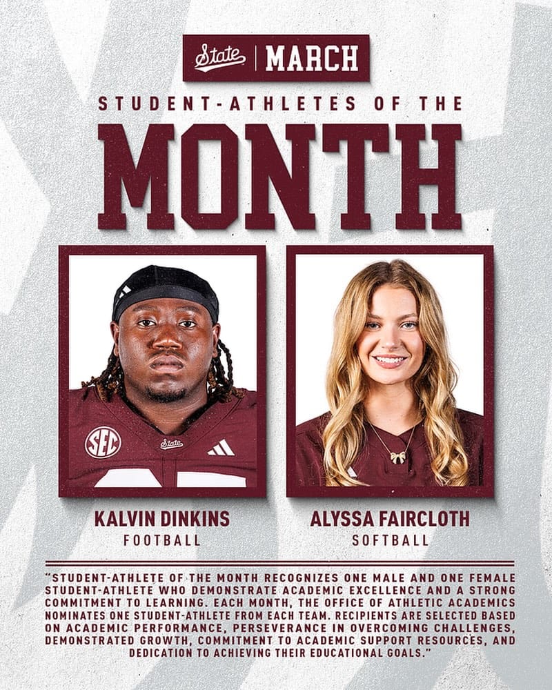 Post 10 by Mississippi State Bulldog Athlete Services on Instagram (image)