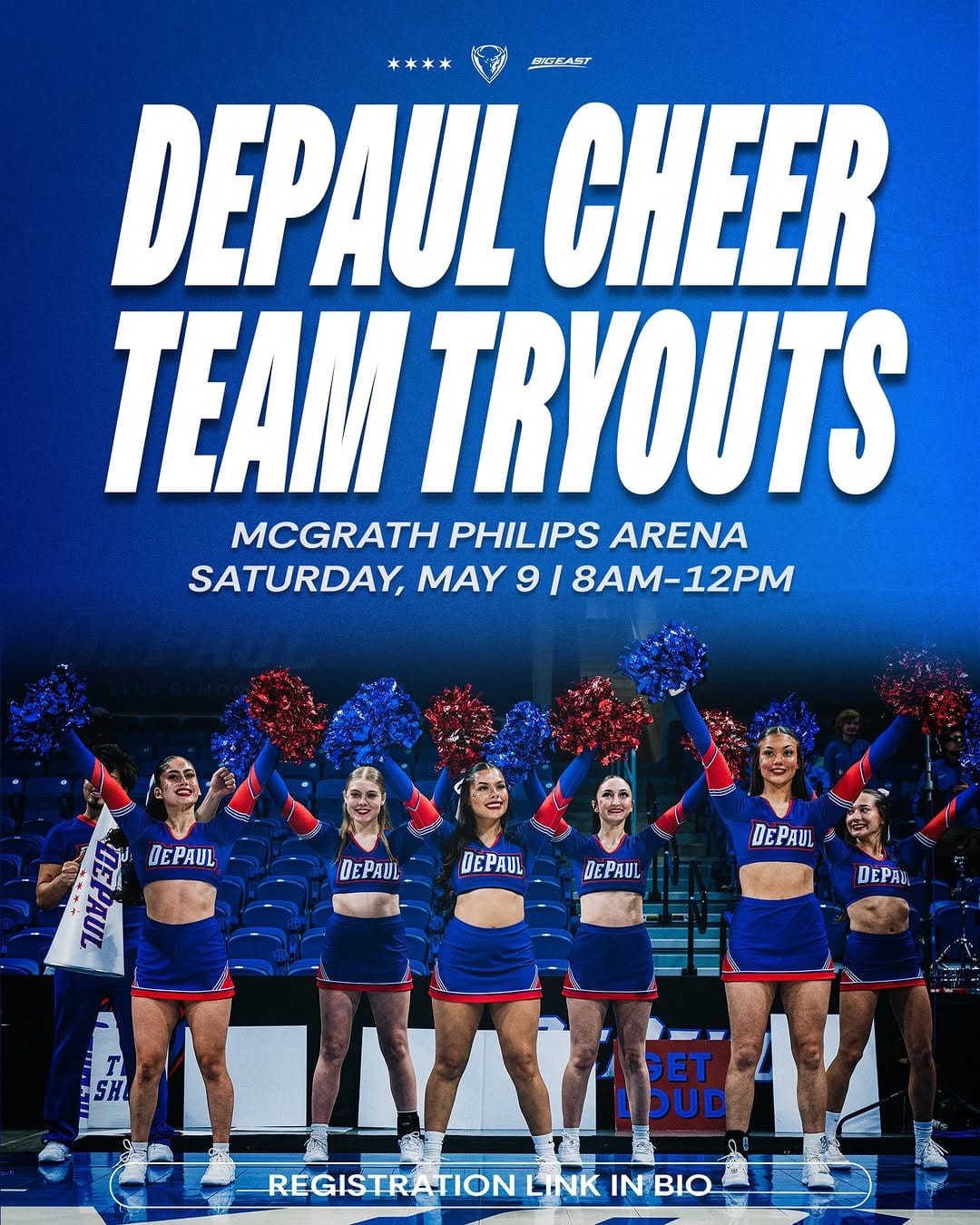 Post 4 by DePaul University Cheerleading on Instagram (image)
