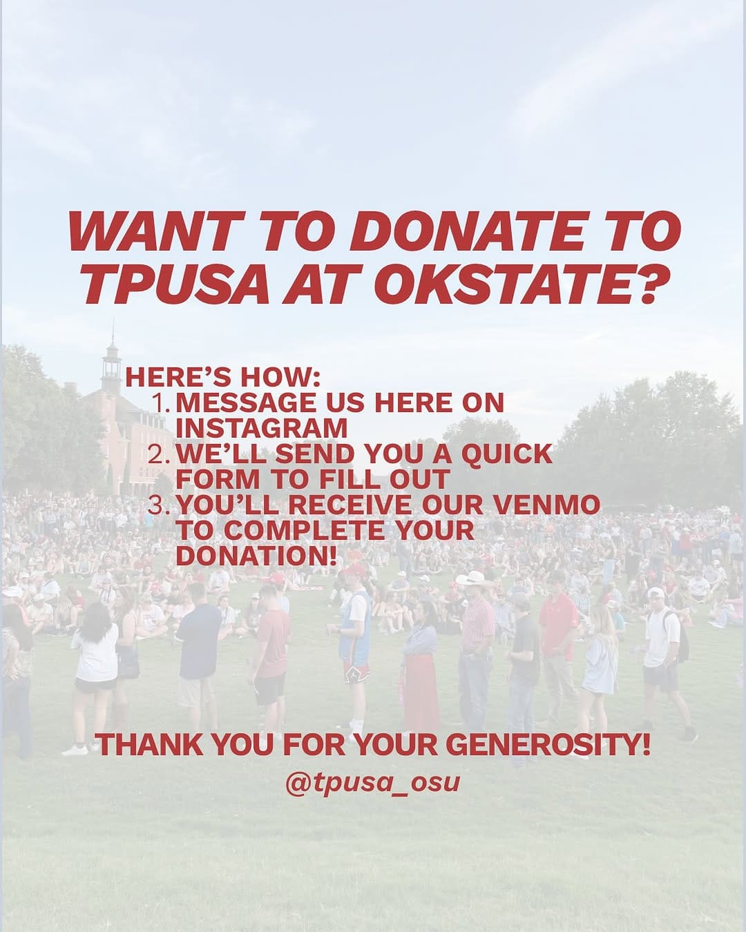 Post 9 by Turning Point USA at OSU on Instagram (image)