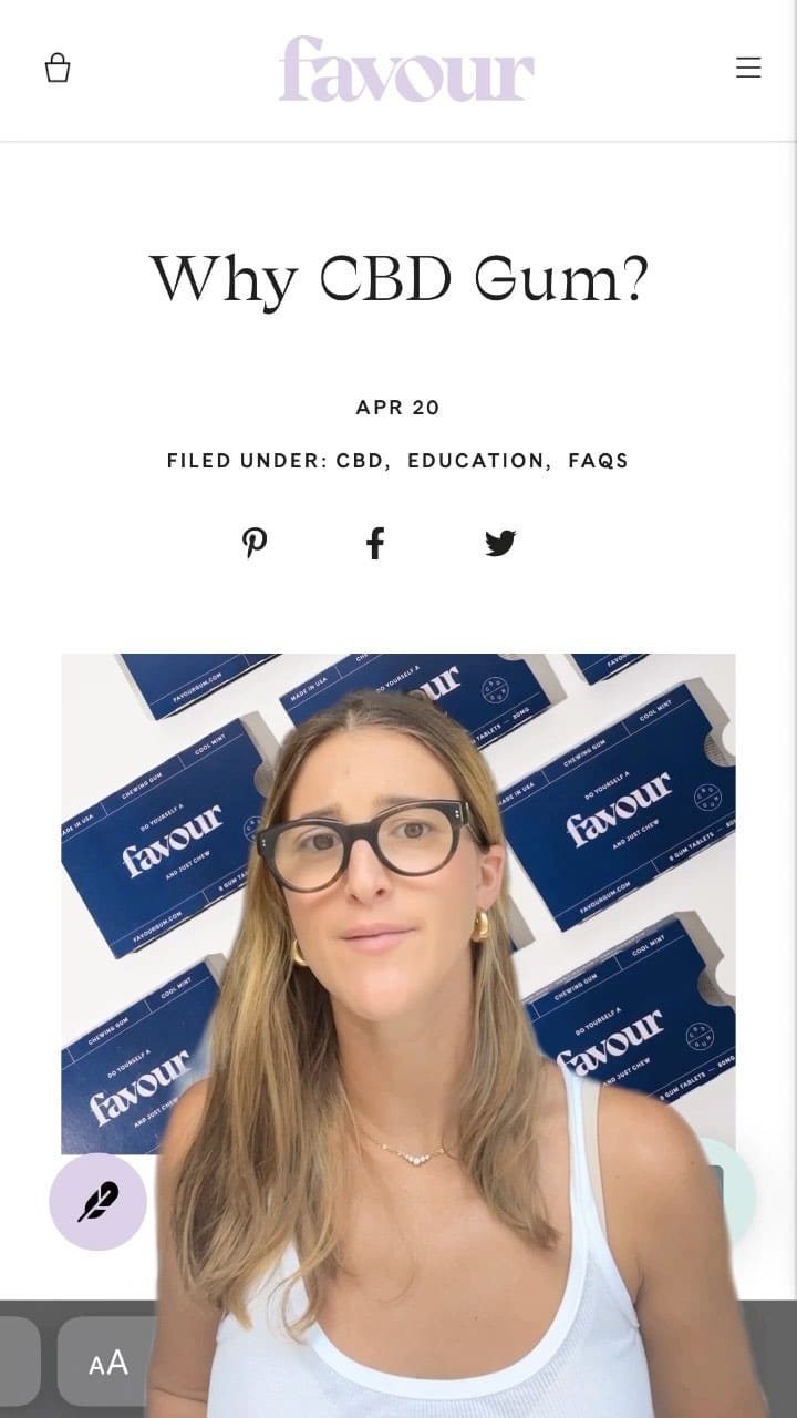 Post 6 by Favour | CBD Gum on Instagram (video)