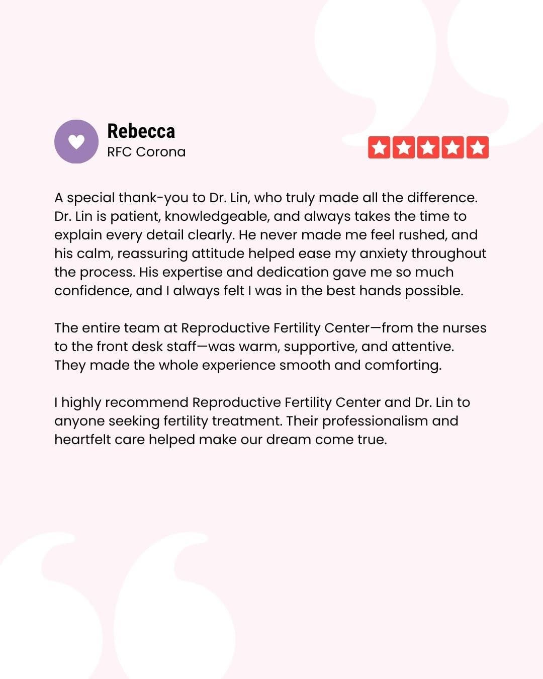 Post 1 by Reproductive Fertility Center on Instagram (image)