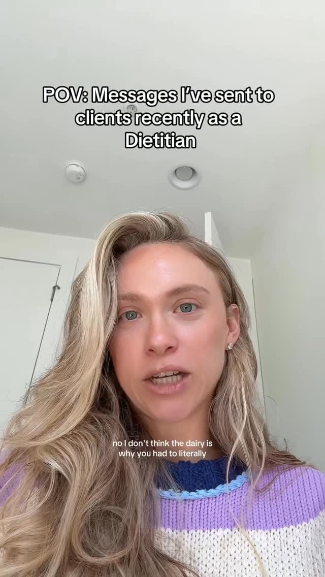 Post 2 by Lauren, Registered Dietitian on Instagram (video)