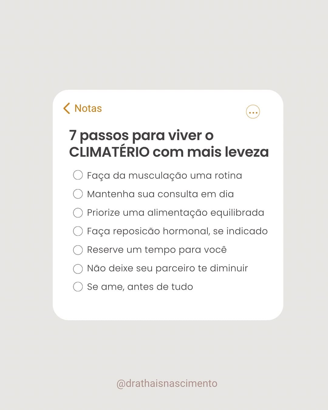 Post 1 by Thais Nascimento | Ginecologista on Instagram (image)