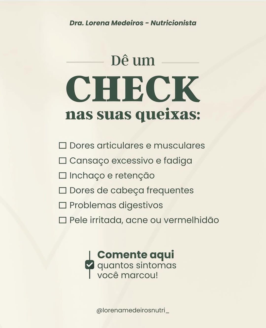 Post 2 by Lorena Medeiros CRN 46308 | Nutrição e Genética on Instagram (image)