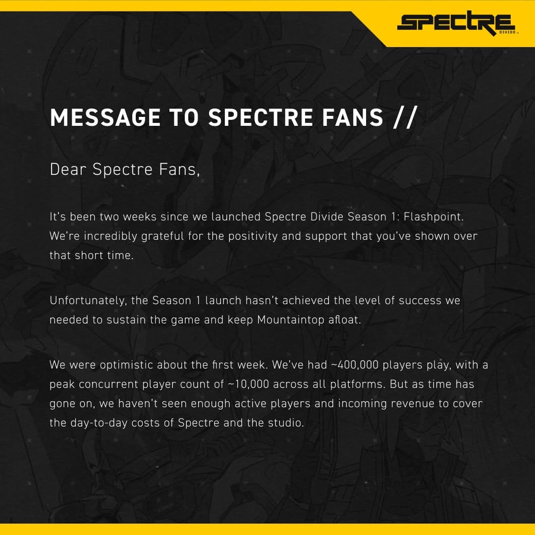 Post 1 by Spectre Divide on Instagram (carousel)