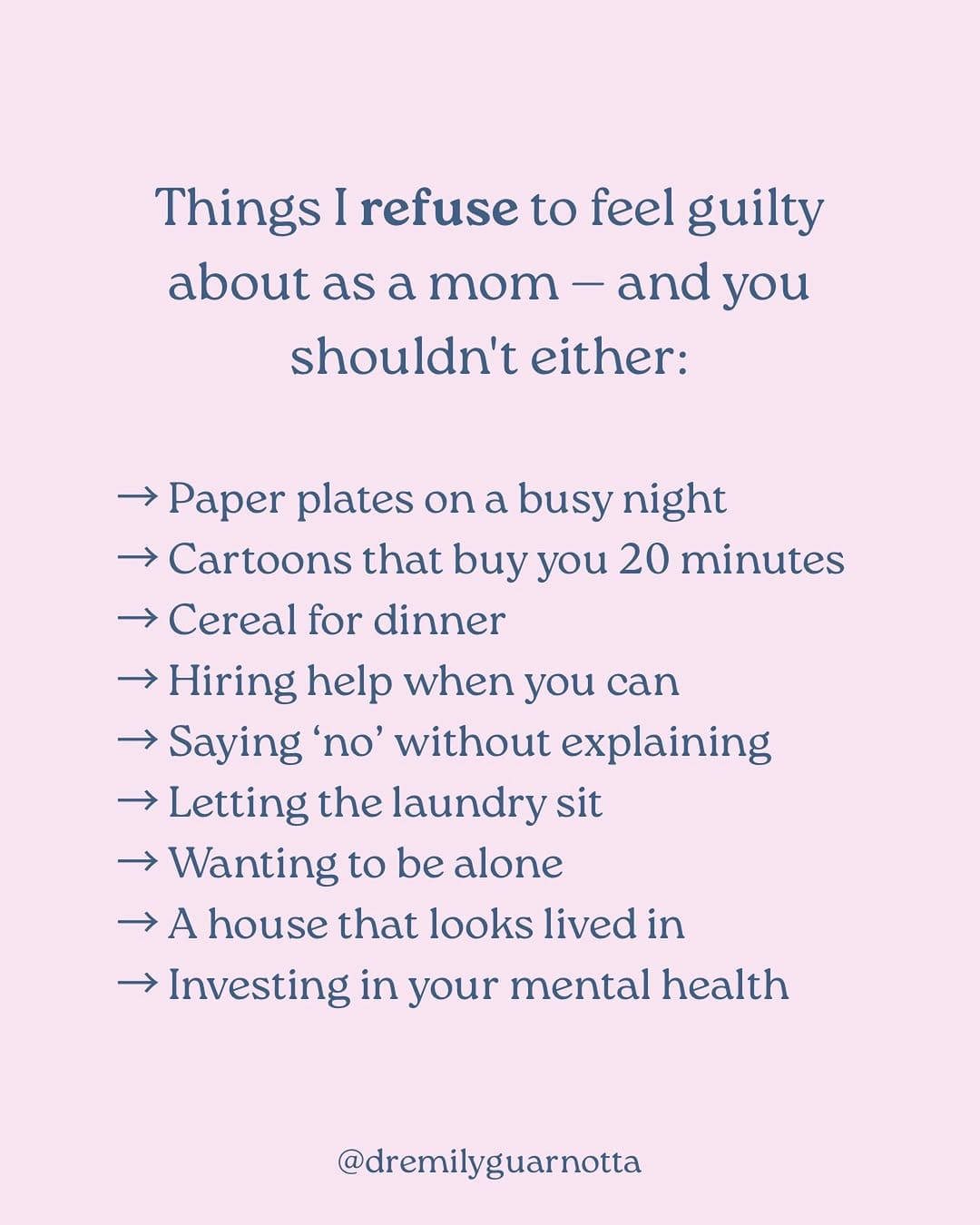 Post 10 by Dr. Emily Guarnotta, PsyD, PMH-C on Instagram (image)