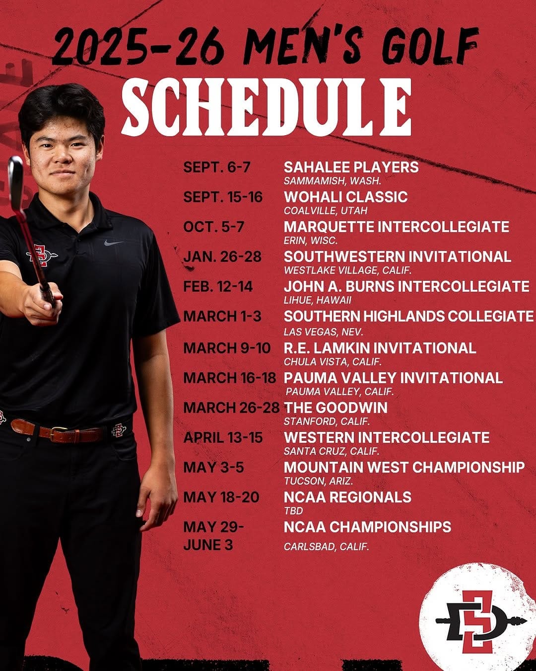 Post 9 by San Diego State Men’s Golf on Instagram (image)