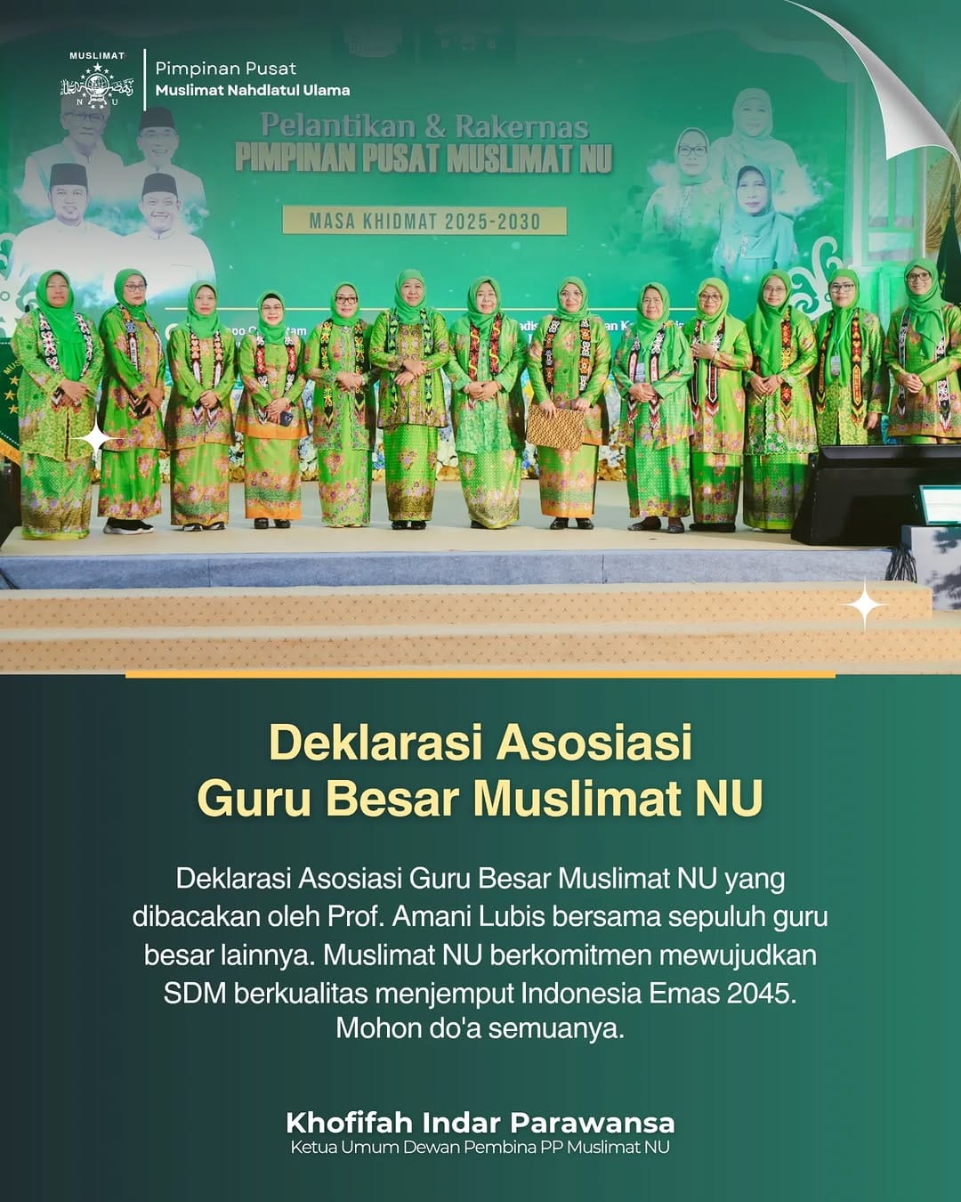 Post 10 by Muslimat Nahdlatul Ulama on Instagram (image)