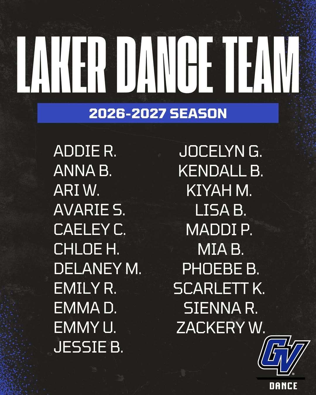 Post 8 by The GVSU Laker Dance Team on Instagram (image)