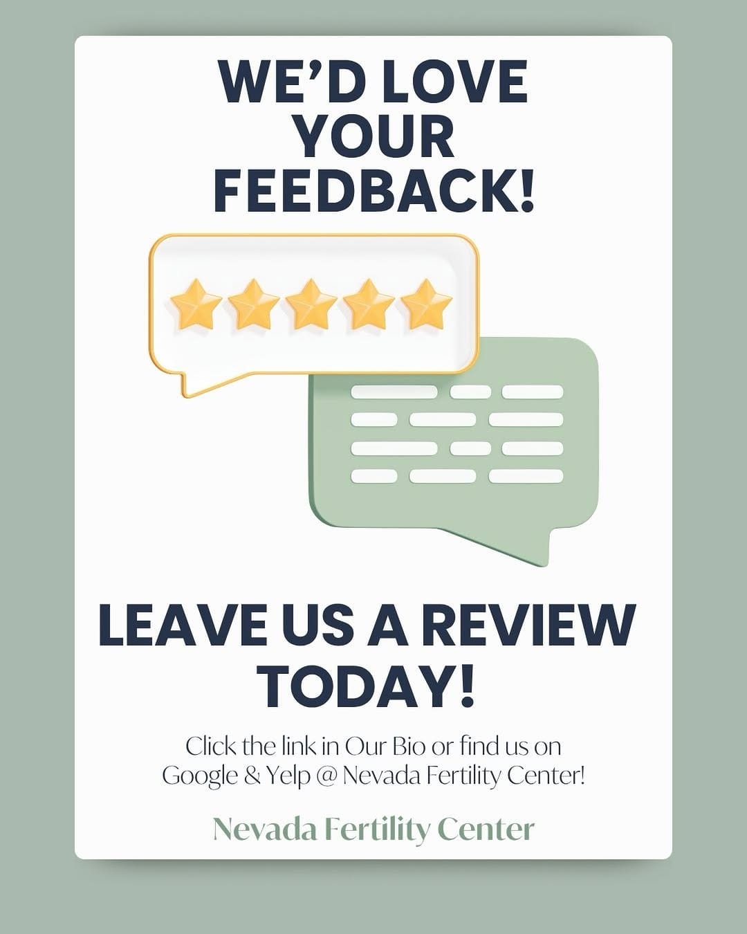 Post 8 by Nevada Fertility Center on Instagram (image)