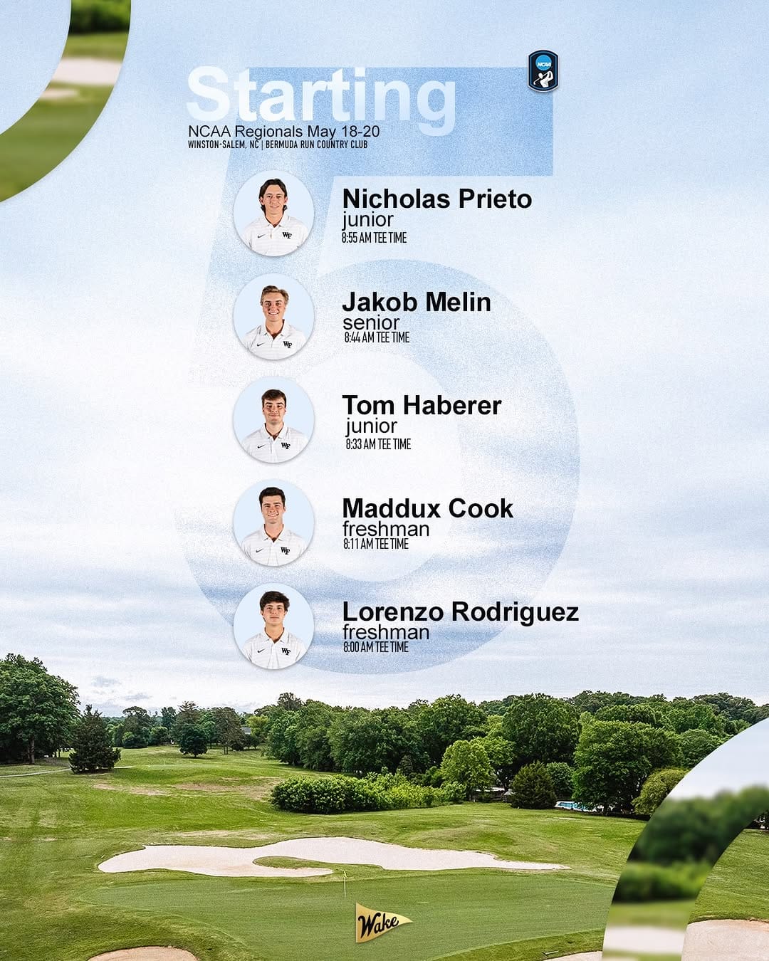 Post 9 by Wake Forest Men's Golf on Instagram (image)