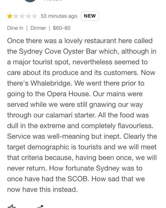 Post 4 by Sydney Cove Oyster Bar on Instagram (image)