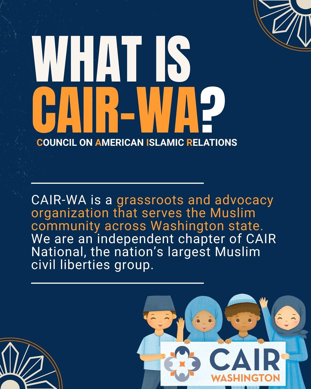 Post 9 by CAIR Washington on Instagram (carousel)