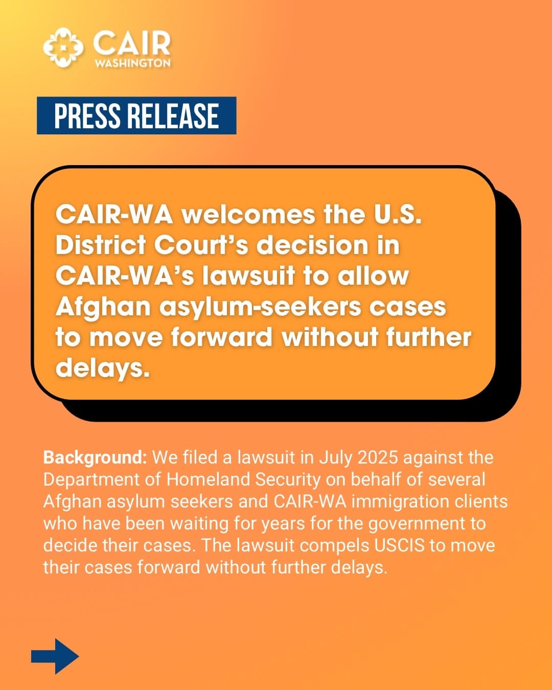 Post 7 by CAIR Washington on Instagram (carousel)