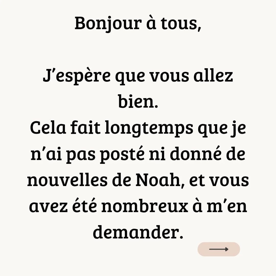 Post 1 by Un Miracle pour NOAH on Instagram (carousel)
