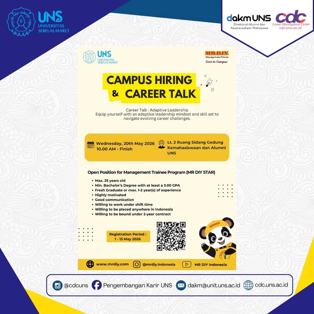 Post 8 by Career Development Center UNS on Instagram (image)