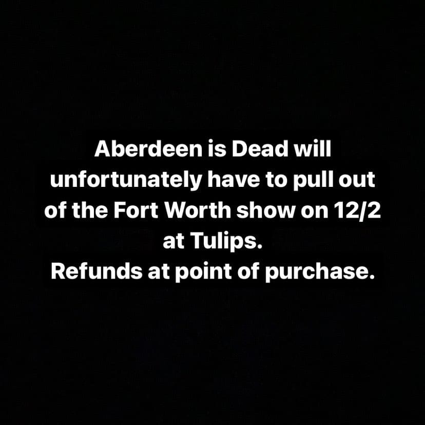 Post 2 by ABERDEEN IS DEAD on Instagram (image)