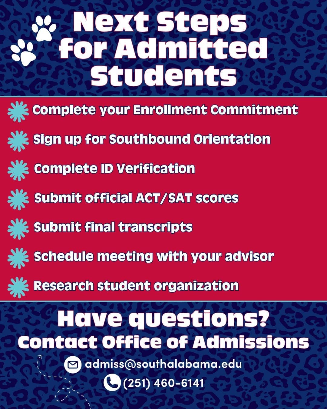 Post 5 by University of South Alabama Office of Admissions on Instagram (image)