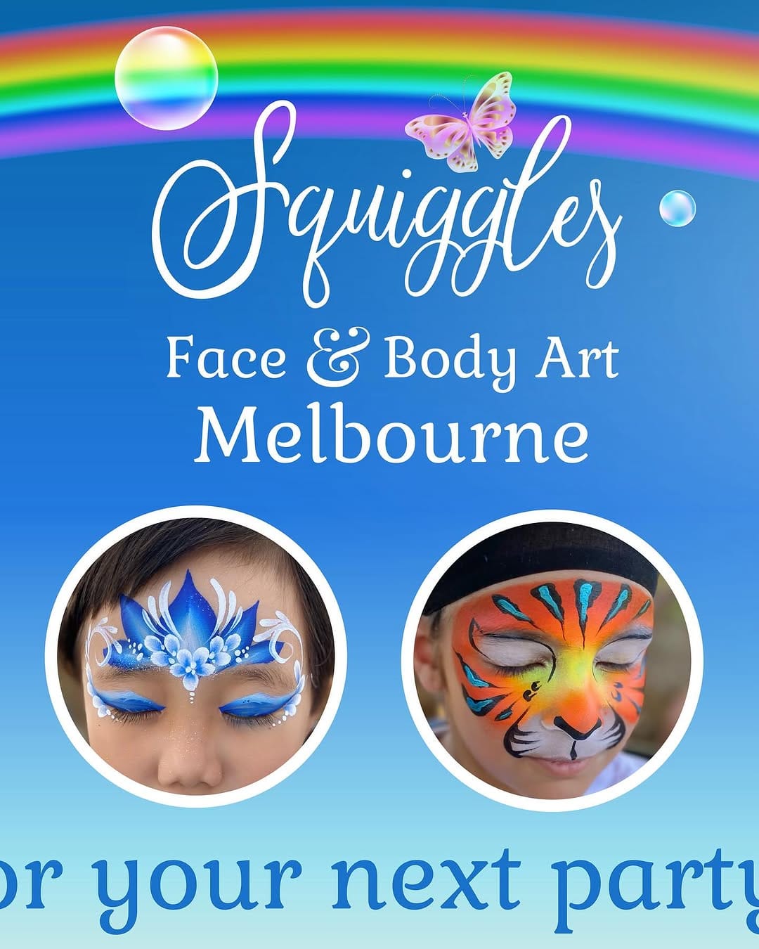 Post 9 by Miss Squiggles | Natalie | Professional Face Painter | Melbourne on Instagram (image)
