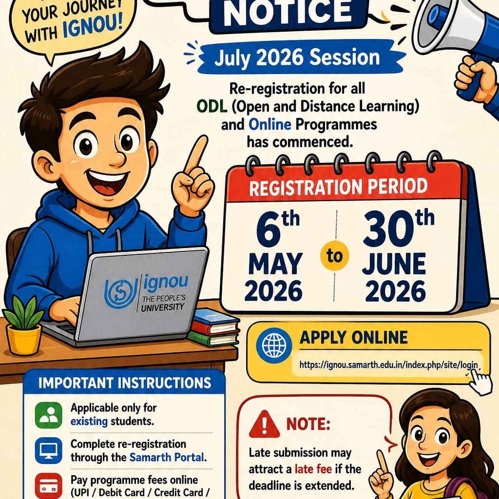 Post 8 by IGNOU on Instagram (image)
