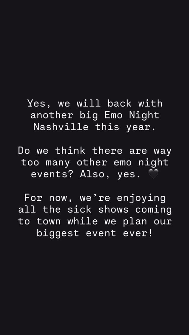 Post 4 by Emo Night Nashville on Instagram (video)