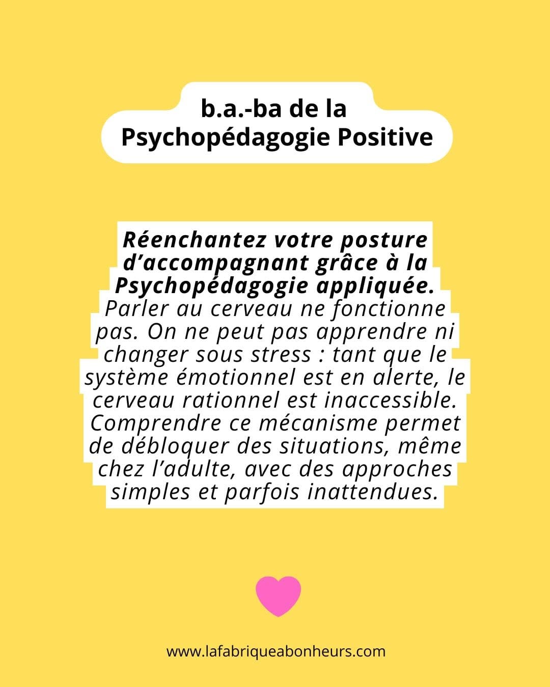 Post 4 by La fabrique à bonheurs| Académie de la Psychopédagogie Positive on Instagram (carousel)