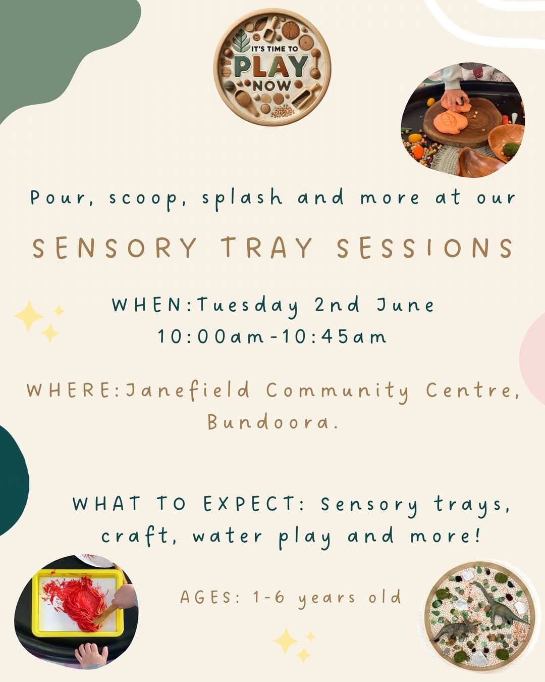 Post 7 by It’s Time To Play Now | SENSORY TRAYS on Instagram (image)