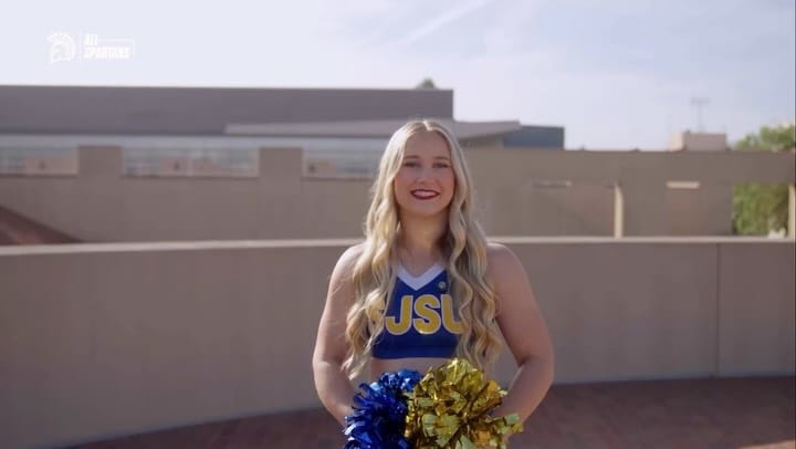 Post 6 by San José State Cheerleading on Instagram (video)