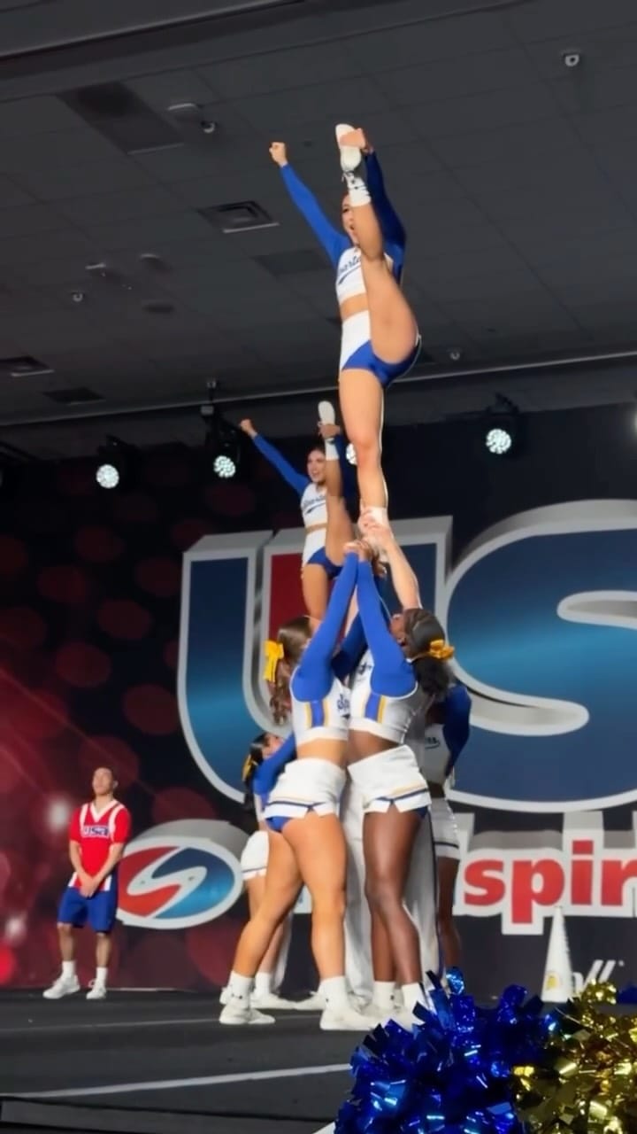 Post 10 by San José State Cheerleading on Instagram (video)