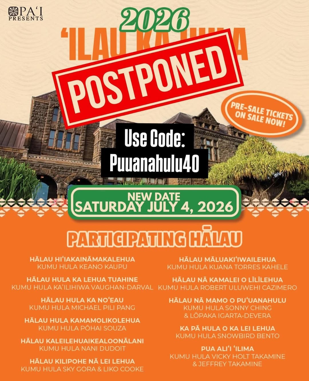 Post 10 by Hālau Nā Mamo O Puʻuanahulu on Instagram (image)
