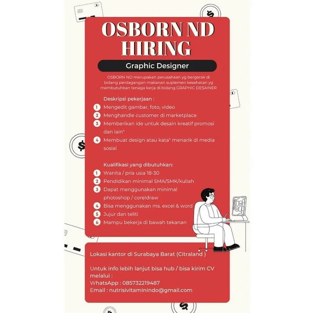 Post 1 by Loker Surabaya by Lokerzone on Instagram (image)