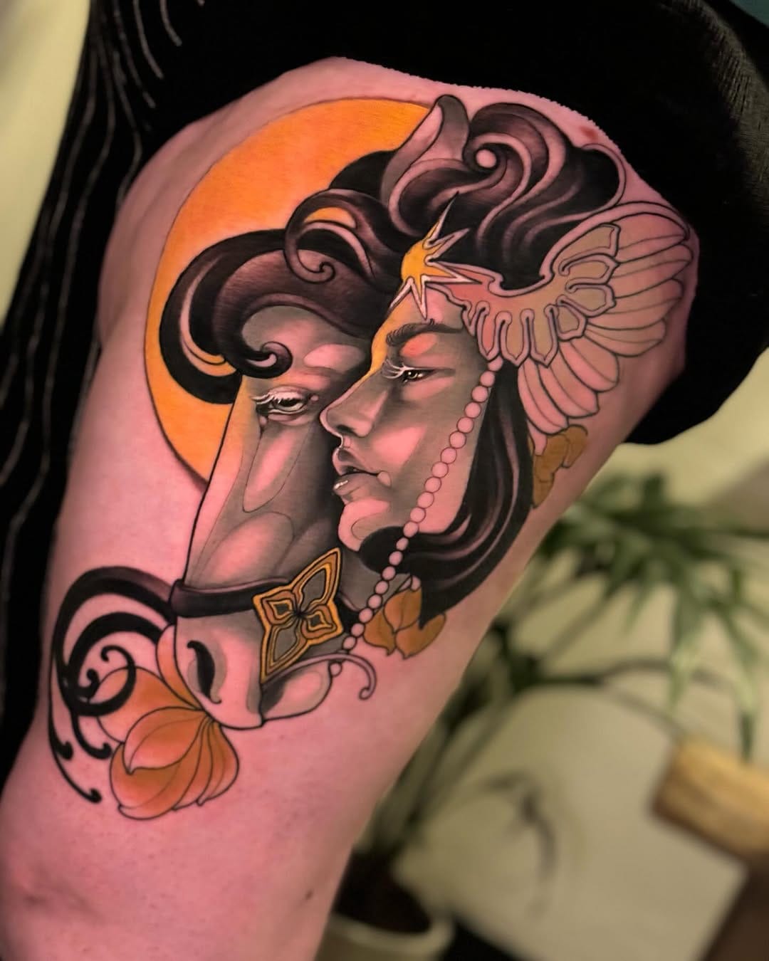 Post 10 by Lorena Borges Gomes/ Neotraditional, Ornamental Tattoos on Instagram (carousel)