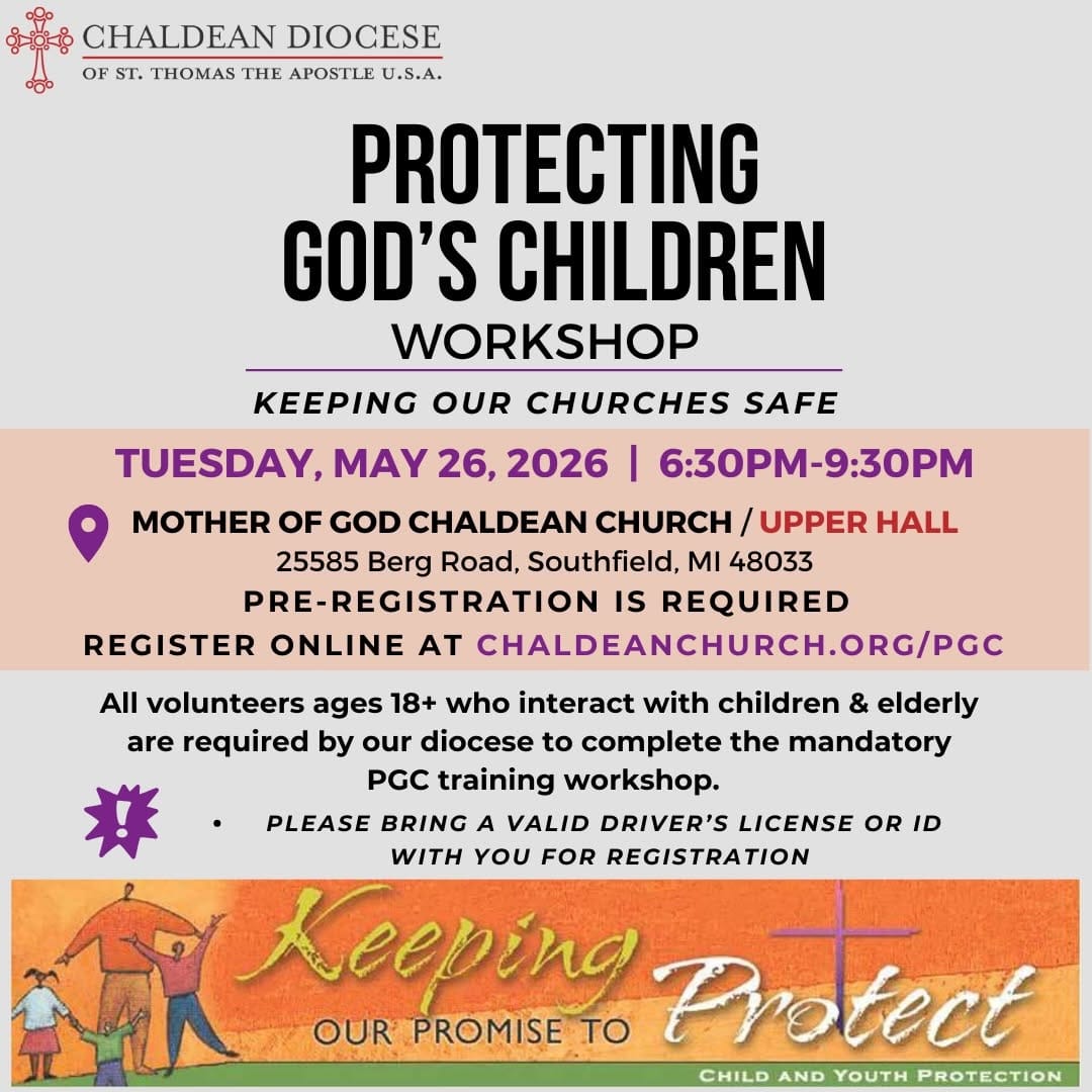 Post 2 by Chaldean Diocese of St. Thomas U.S.A. on Instagram (image)