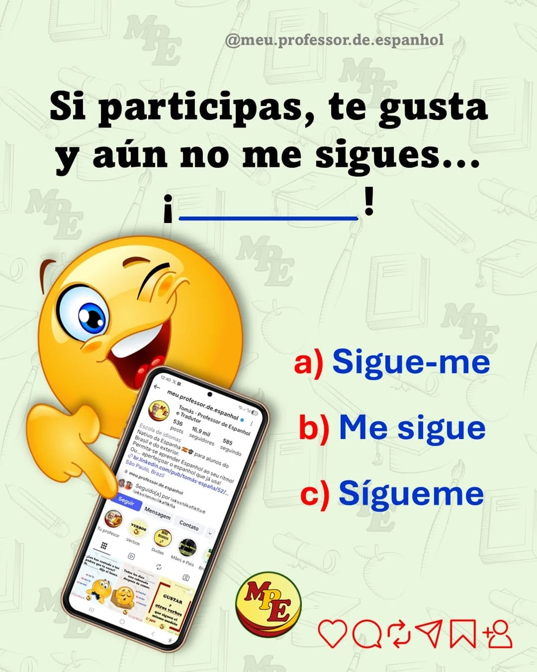 Post 7 by Tomás - Professor de Espanhol e Tradutor on Instagram (image)
