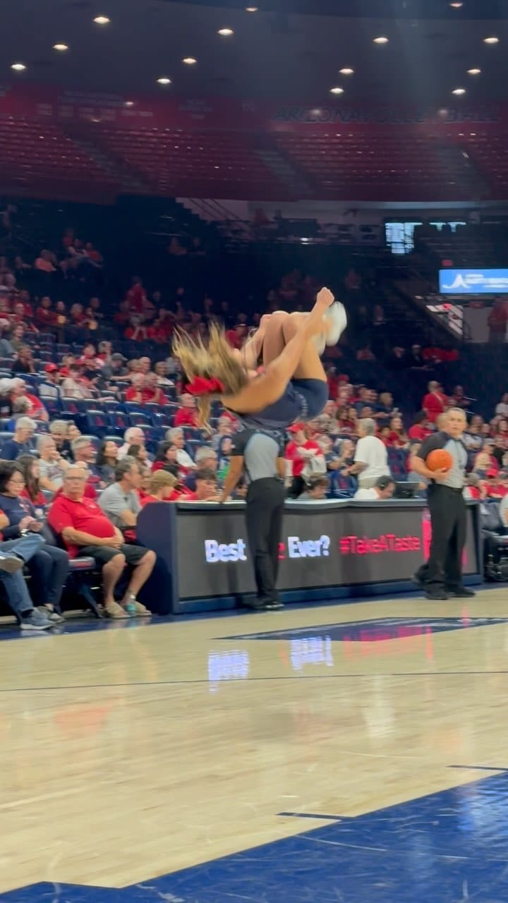 Post 10 by Arizona Cheerleaders & Mascots on Instagram (video)