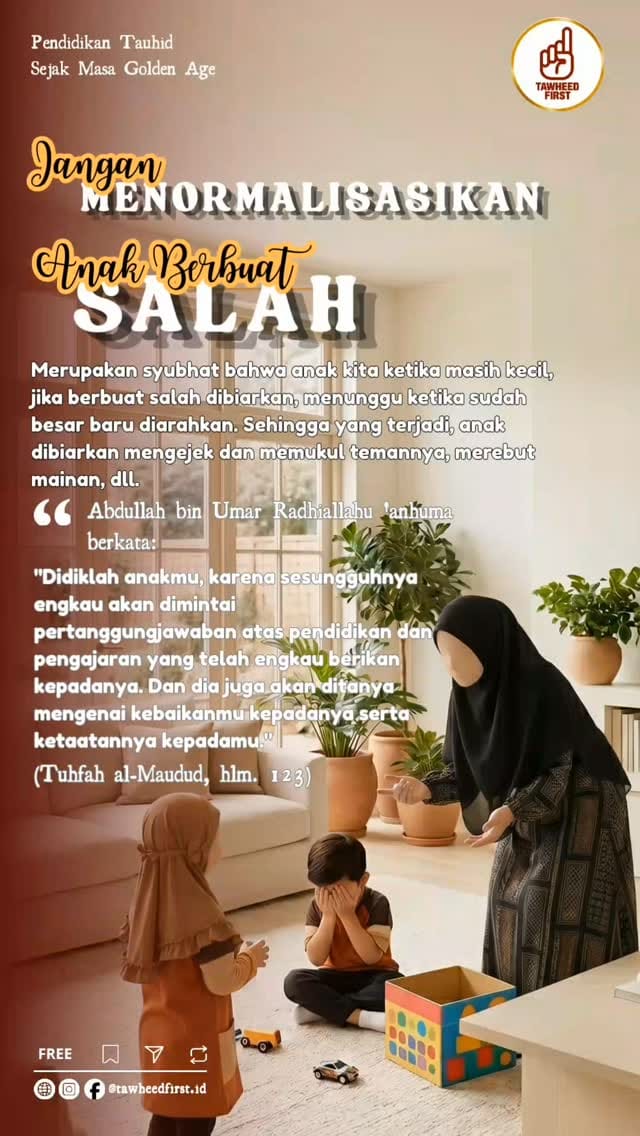 Post 6 by Tawheed First ☝🏼| Pendidikan Tauhid Sejak Masa Golden Age on Instagram (video)
