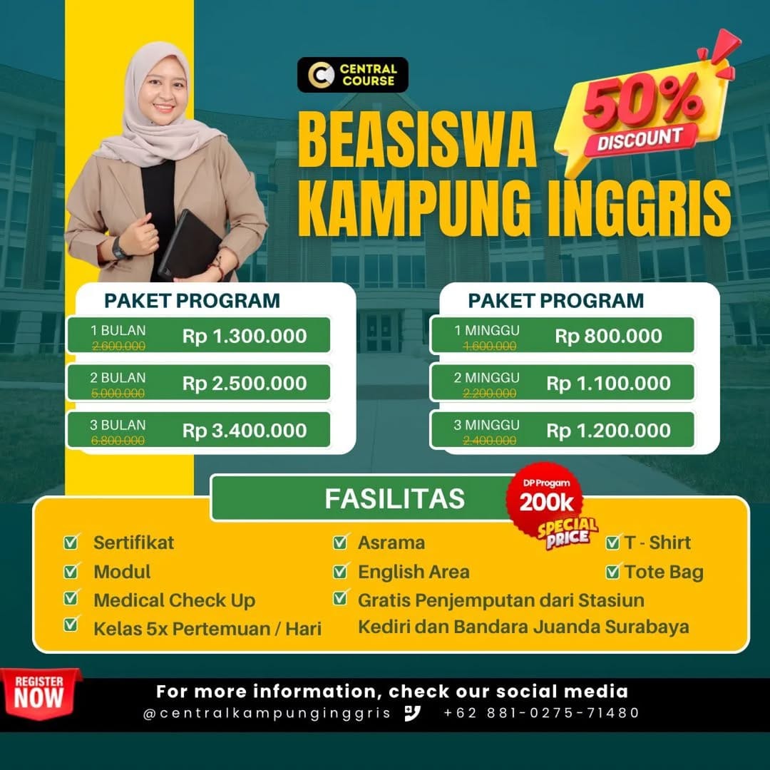 Post 9 by Kampung Inggris Pare on Instagram (image)