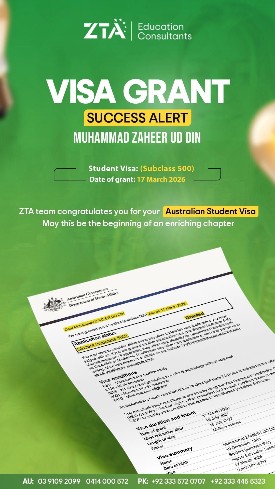 Post 9 by ZTA Education Consultants on Instagram (image)