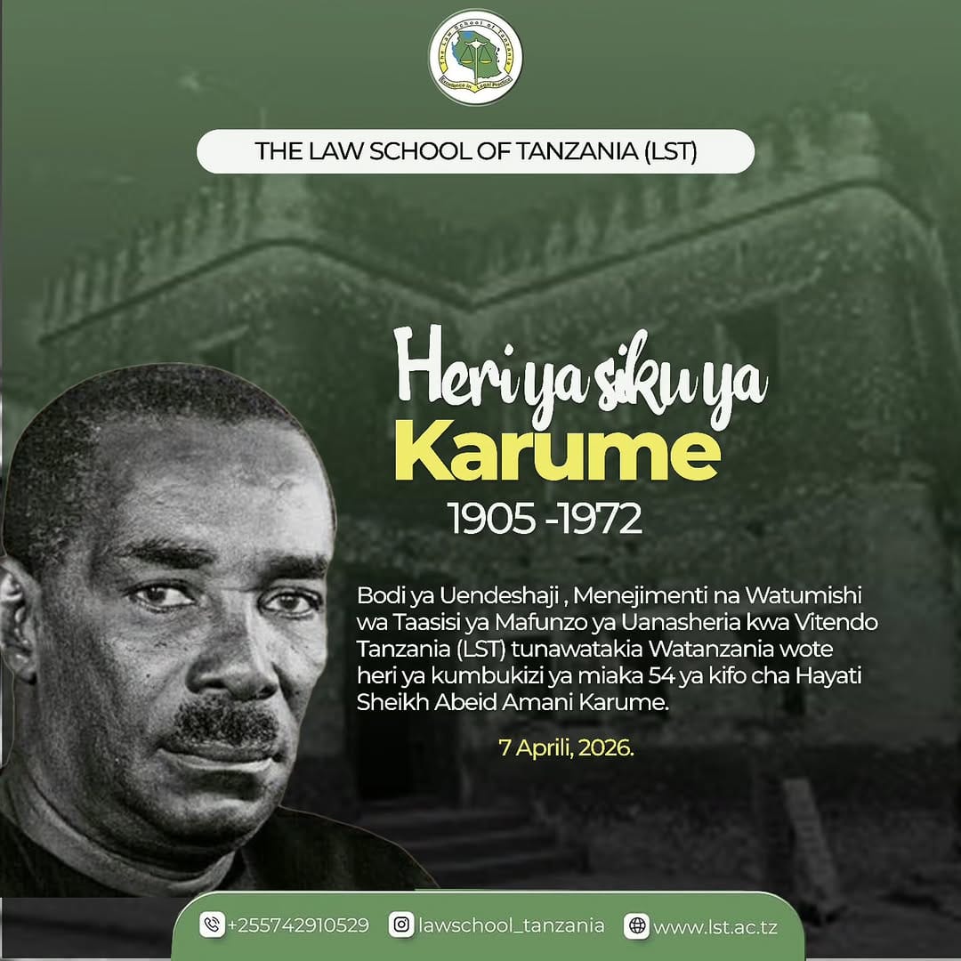 Post 8 by The Law School of Tanzania on Instagram (image)