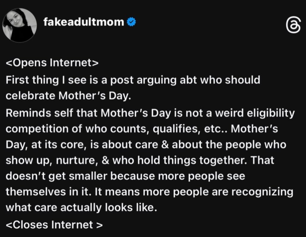 Post 9 by @fakeadultmom on Instagram (image)