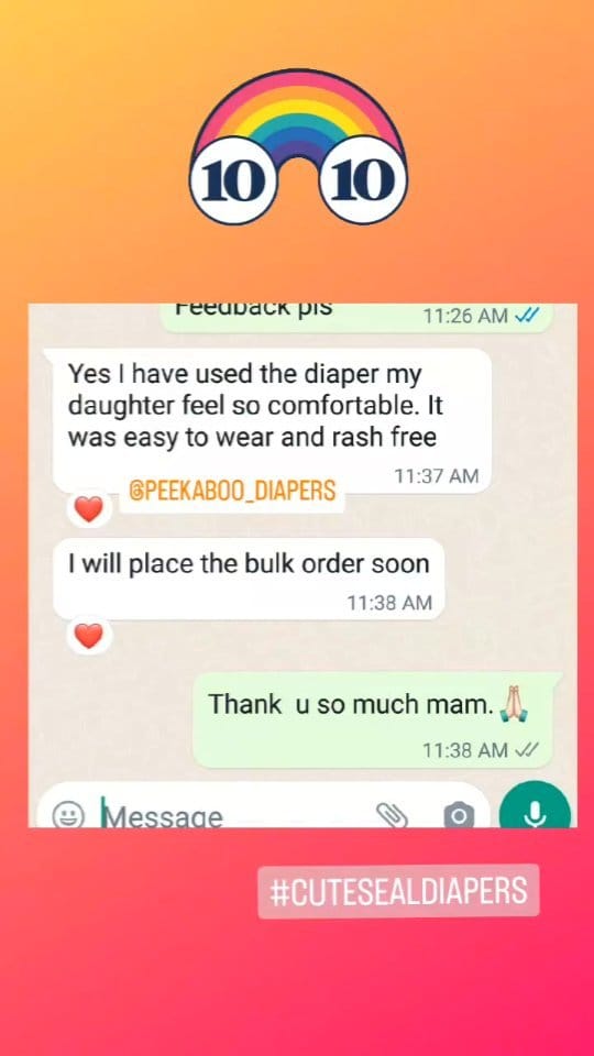 Post 10 by CUTESEAL & NAPPEE- BABY DIAPERS on Instagram (video)