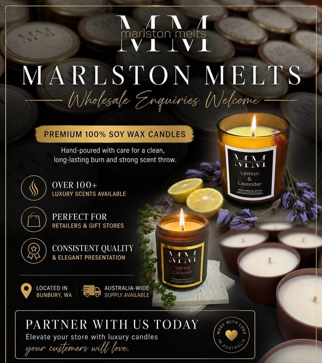 Post 6 by Hand Poured Luxury 100% Soy Wax Candles on Instagram (image)