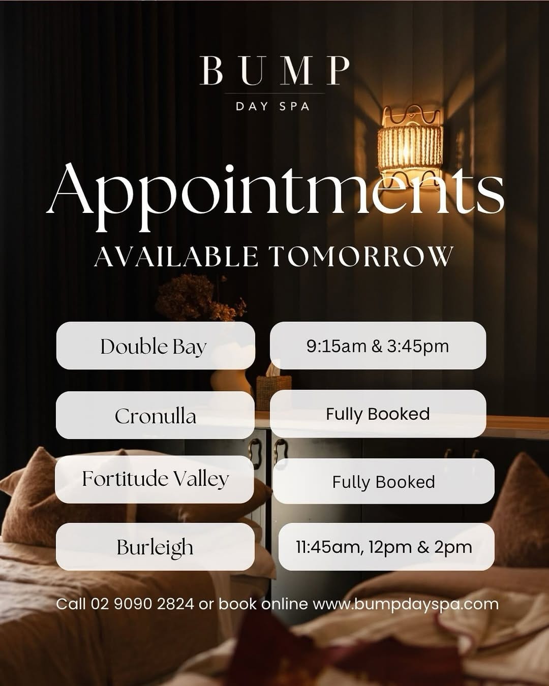 Post 1 by Bump Day Spa on Instagram (image)