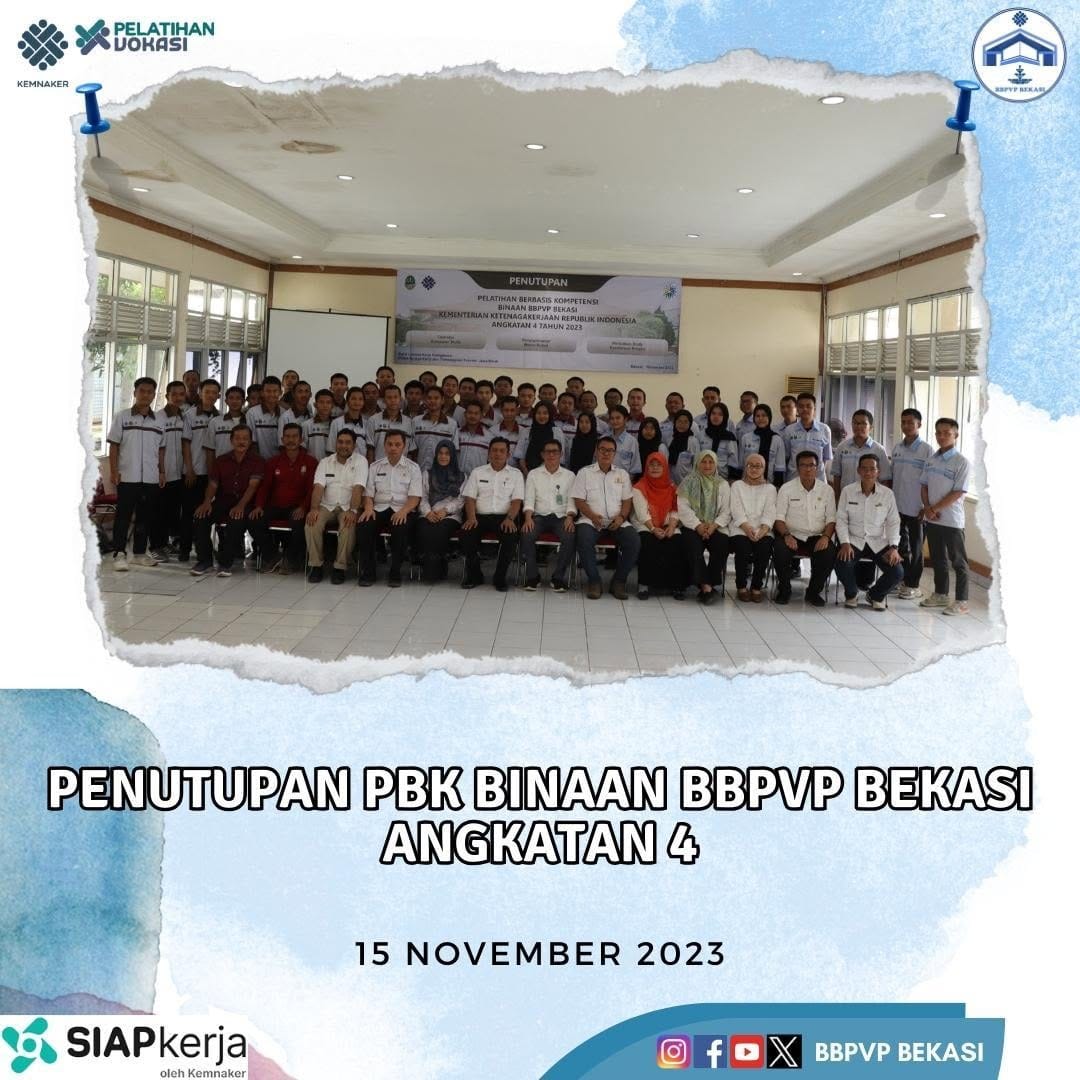 Post 5 by Balai Besar Pelatihan Vokasi dan Produktivitas (BBPVP) Bekasi on Instagram (carousel)